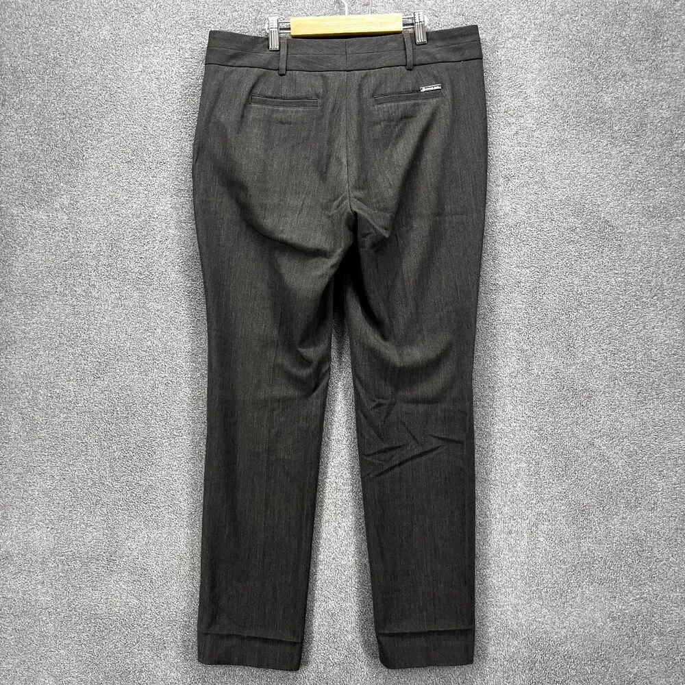 Michael Kors Pants Women 10 Dark Gray Dress Trousers Slim mid rise‎ pocket